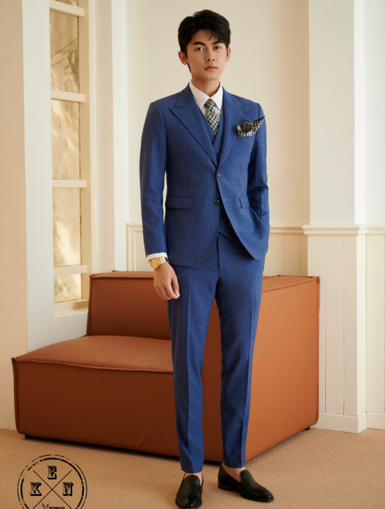 VEST SỌC XANH DƯƠNG