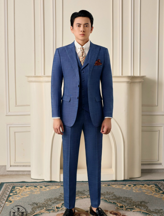 VEST CARO XANH DƯƠNG