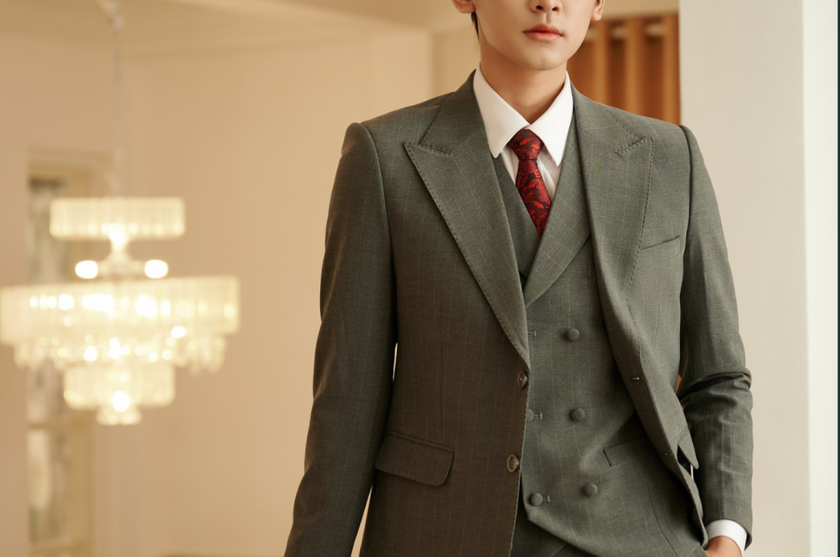 VEST SỌC XÁM ĐẬM TO