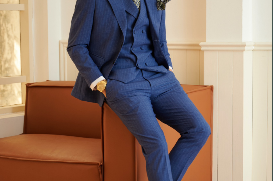 VEST SỌC XANH DƯƠNG