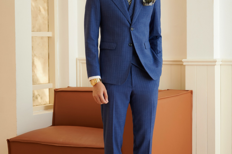 VEST SỌC XANH DƯƠNG