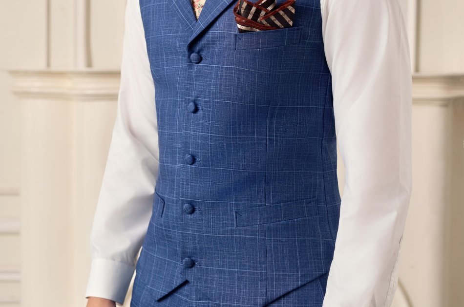 VEST CARO XANH DƯƠNG