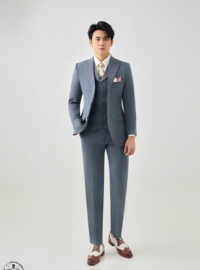 VEST CARO XÁM NHẠT 098